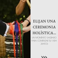 Ritual simbólico con listones de colores
